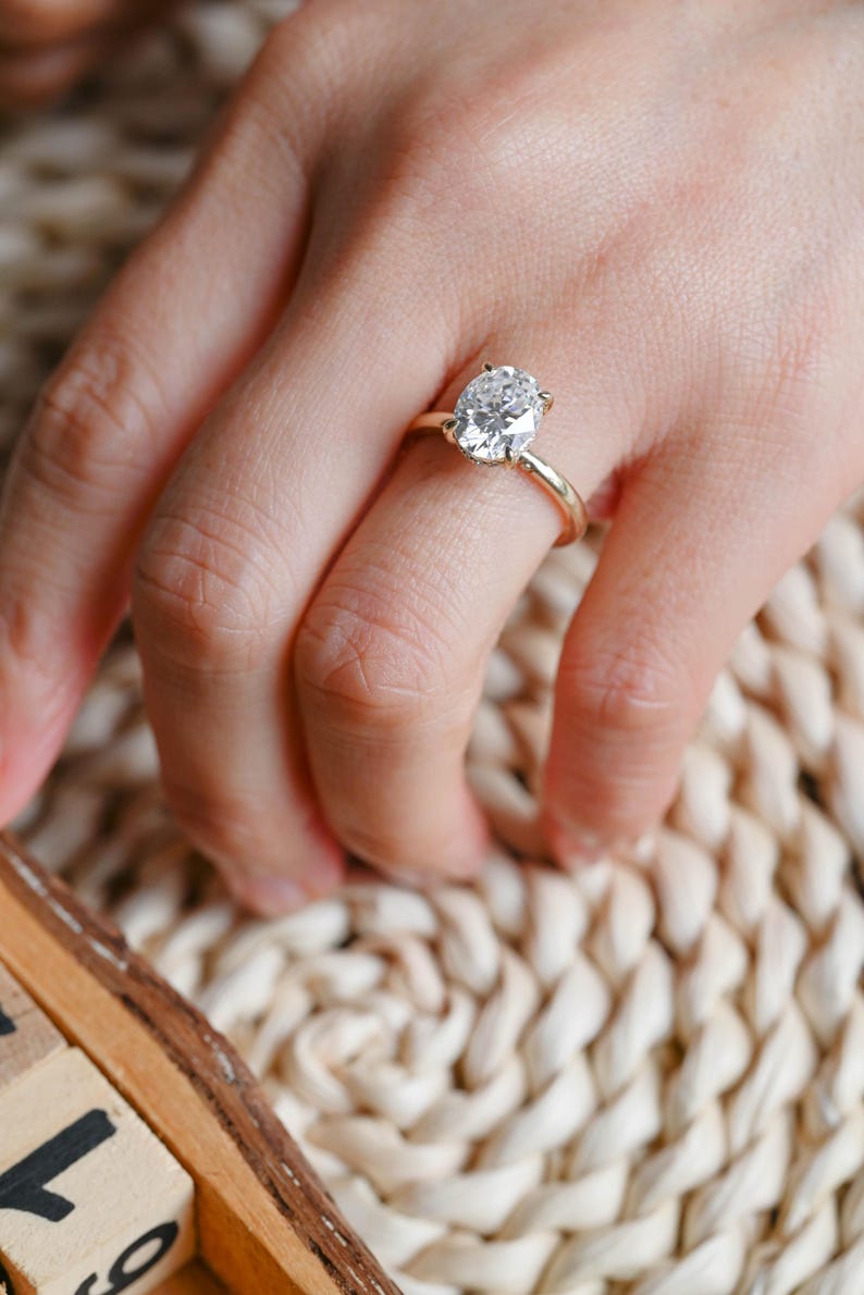 Marquise Cut Cluster Styled Lab Grown Diamond Engagement Ring