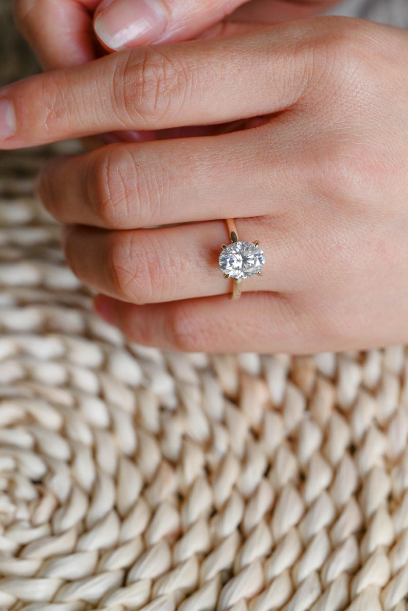 Marquise Cut Cluster Styled Lab Grown Diamond Engagement Ring