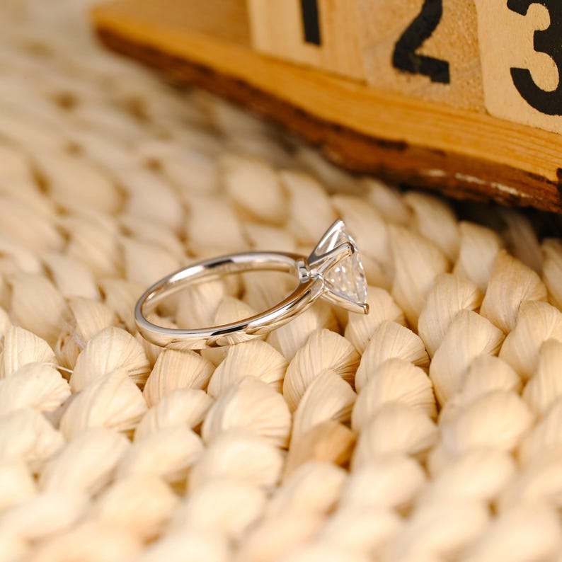 Marquise Cut Cluster Styled Lab Grown Diamond Engagement Ring