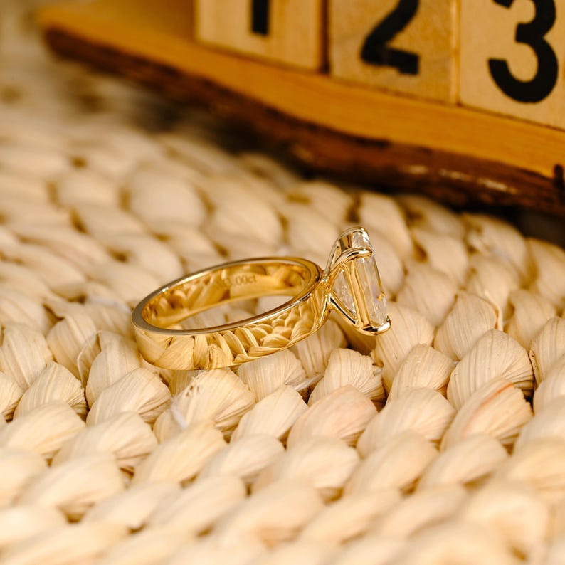 Marquise Cut Cluster Styled Lab Grown Diamond Engagement Ring
