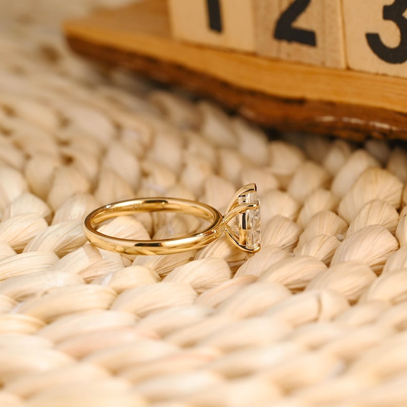 Marquise Cut Cluster Styled Lab Grown Diamond Engagement Ring
