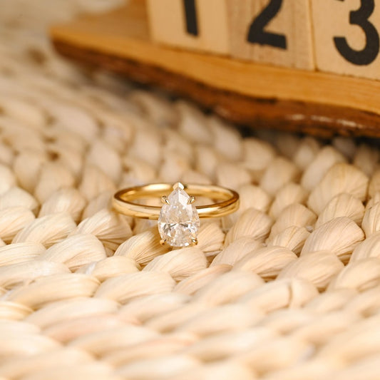 Marquise Cut Cluster Styled Lab Grown Diamond Engagement Ring