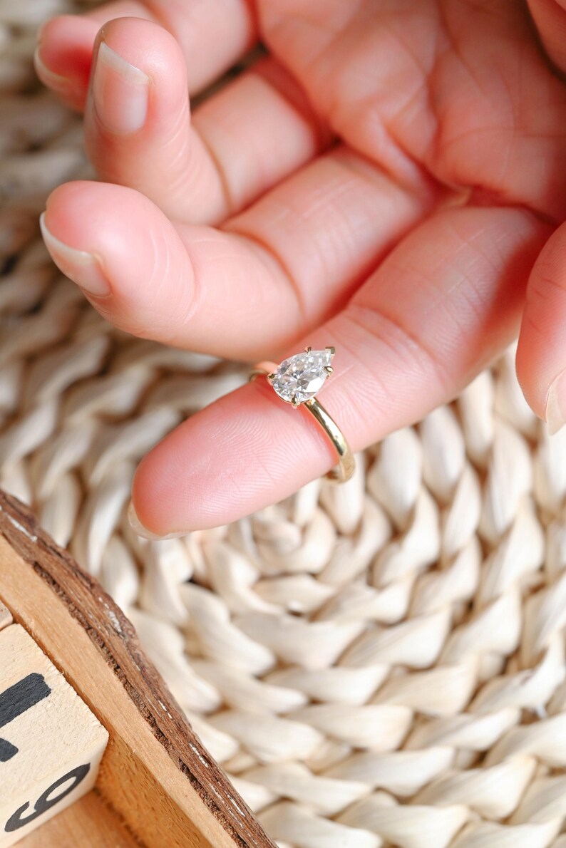 Marquise Cut Cluster Styled Lab Grown Diamond Engagement Ring