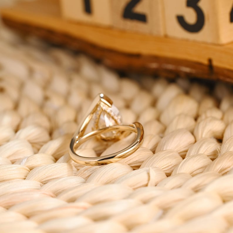 Marquise Cut Cluster Styled Lab Grown Diamond Engagement Ring