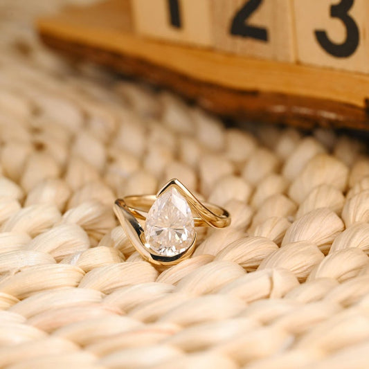 Marquise Cut Cluster Styled Lab Grown Diamond Engagement Ring