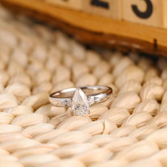 Marquise Cut Cluster Styled Lab Grown Diamond Engagement Ring