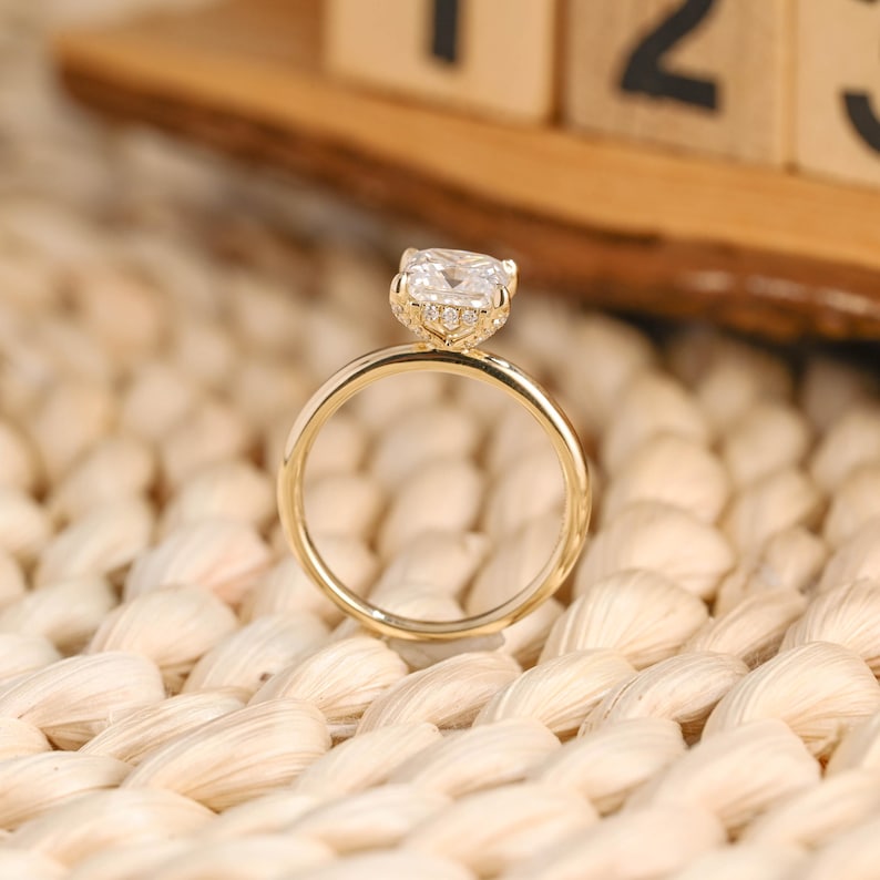 Marquise Cut Cluster Styled Lab Grown Diamond Engagement Ring