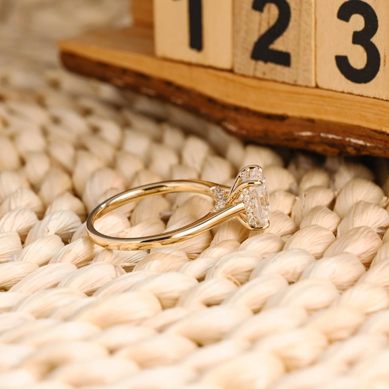 Marquise Cut Cluster Styled Lab Grown Diamond Engagement Ring