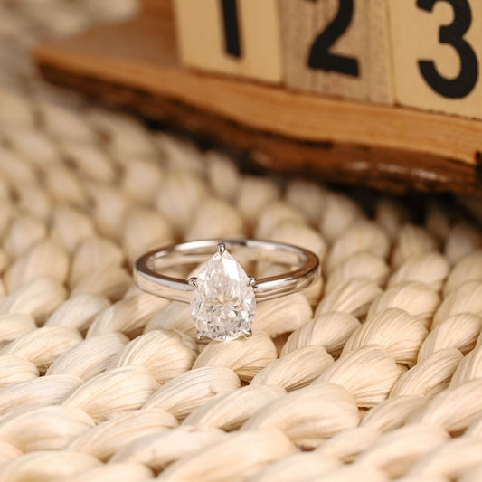 Marquise Cut Cluster Styled Lab Grown Diamond Engagement Ring