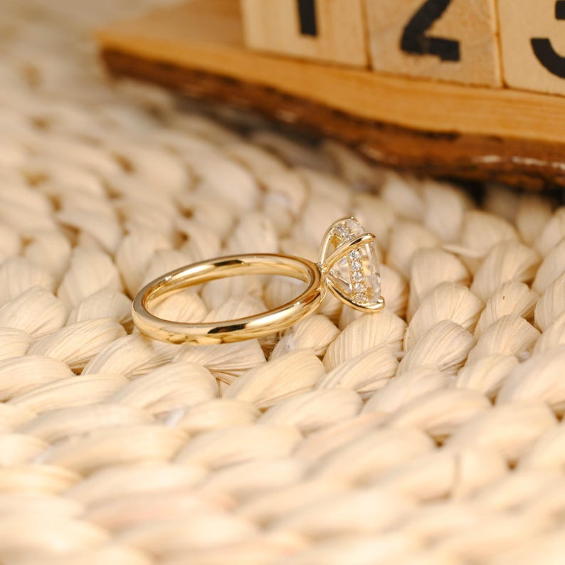 Marquise Cut Cluster Styled Lab Grown Diamond Engagement Ring