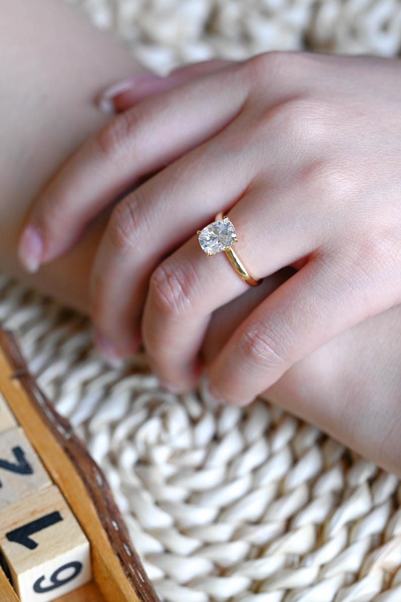 Marquise Cut Cluster Styled Lab Grown Diamond Engagement Ring
