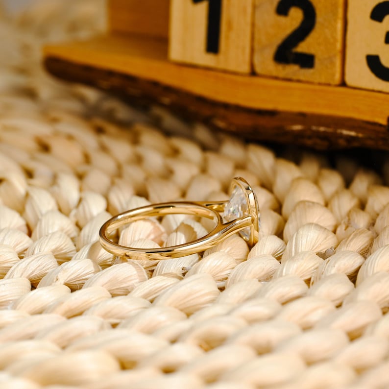 Marquise Cut Cluster Styled Lab Grown Diamond Engagement Ring