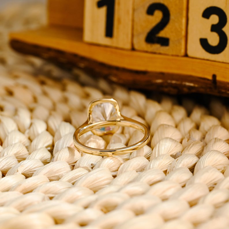 Marquise Cut Cluster Styled Lab Grown Diamond Engagement Ring