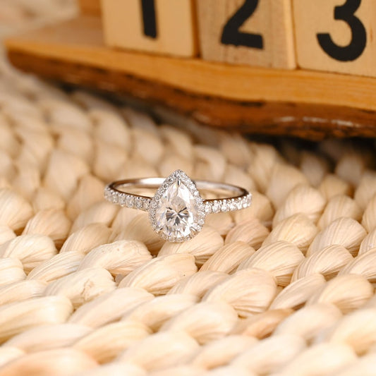 Marquise Cut Cluster Styled Lab Grown Diamond Engagement Ring
