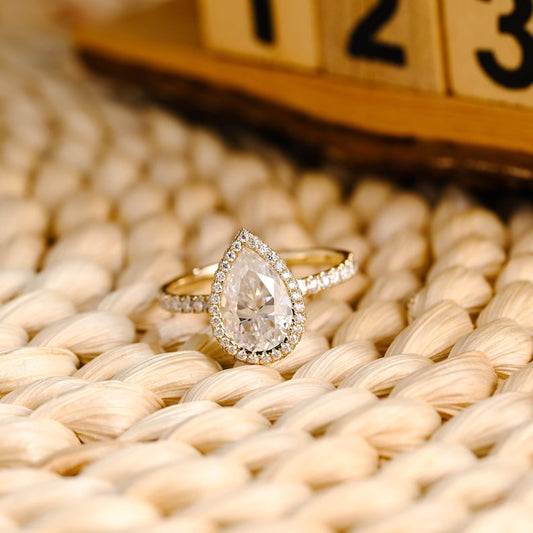 Marquise Cut Cluster Styled Lab Grown Diamond Engagement Ring