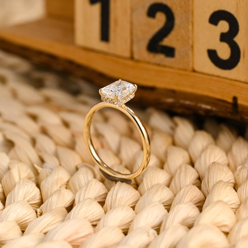 Marquise Cut Cluster Styled Lab Grown Diamond Engagement Ring