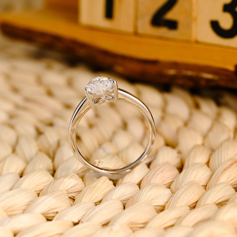 Marquise Cut Cluster Styled Lab Grown Diamond Engagement Ring