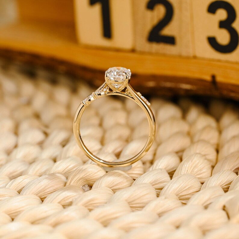 Marquise Cut Cluster Styled Lab Grown Diamond Engagement Ring
