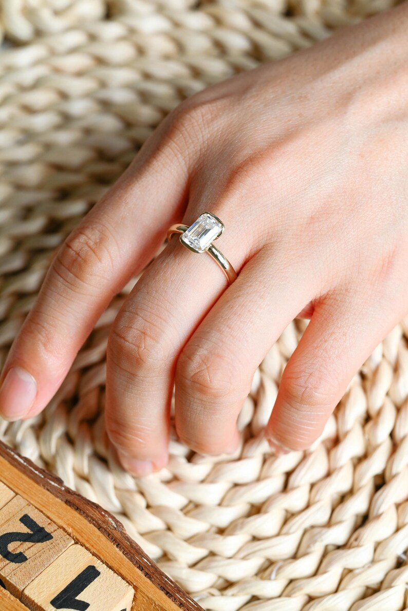 Marquise Cut Cluster Styled Lab Grown Diamond Engagement Ring