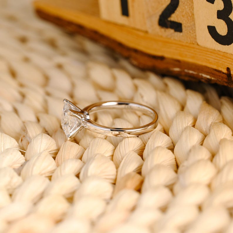 Marquise Cut Cluster Styled Lab Grown Diamond Engagement Ring