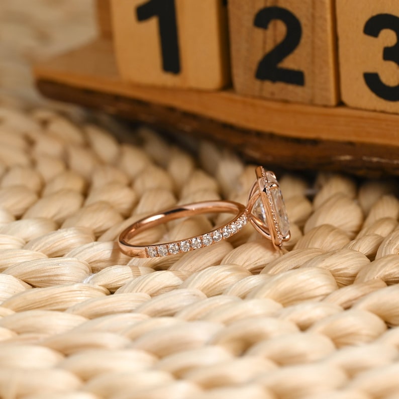 Marquise Cut Cluster Styled Lab Grown Diamond Engagement Ring