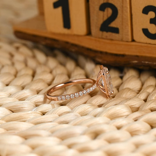 Marquise Cut Cluster Styled Lab Grown Diamond Engagement Ring