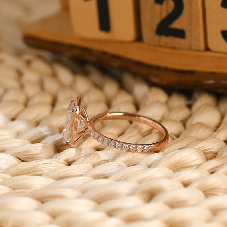 Marquise Cut Cluster Styled Lab Grown Diamond Engagement Ring