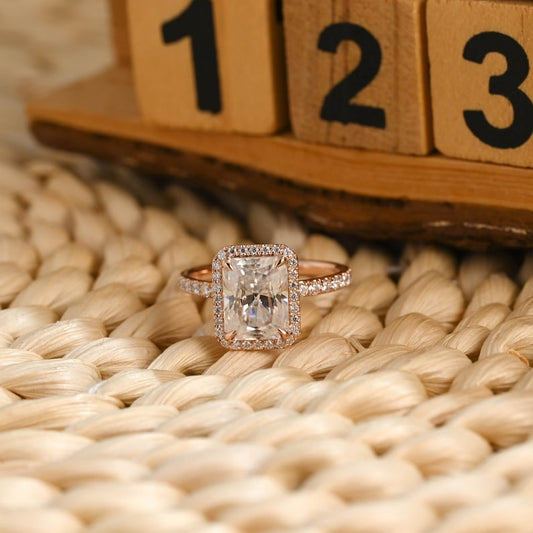 Marquise Cut Cluster Styled Lab Grown Diamond Engagement Ring