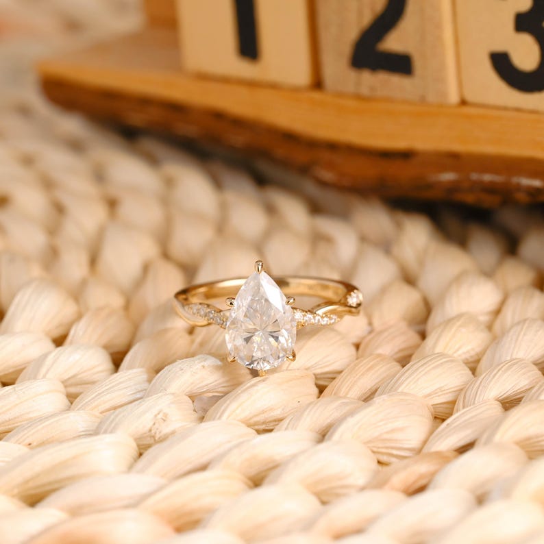 Marquise Cut Cluster Styled Lab Grown Diamond Engagement Ring