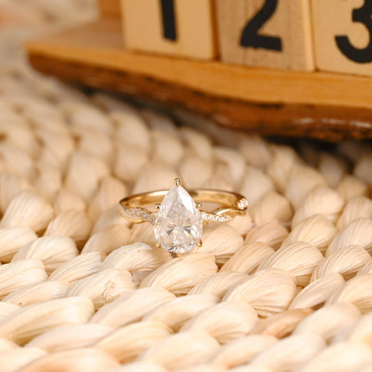 Marquise Cut Cluster Styled Lab Grown Diamond Engagement Ring