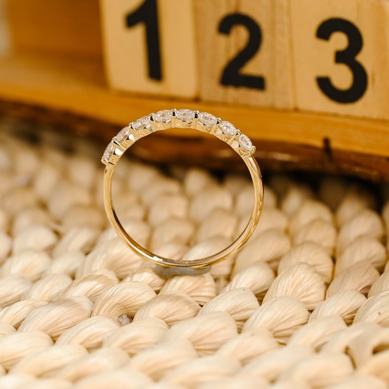 Marquise Cut Cluster Styled Lab Grown Wedding Band