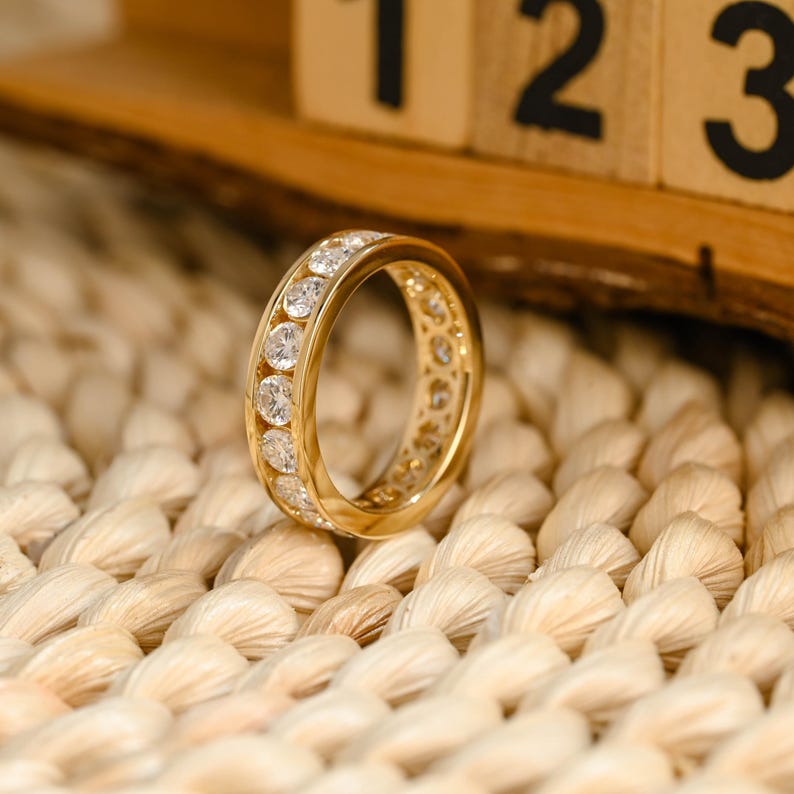 Marquise Cut Cluster Styled Lab Grown Wedding Band