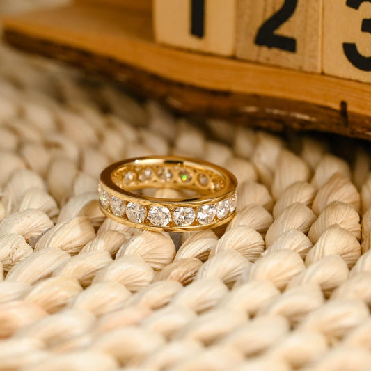 Marquise Cut Cluster Styled Lab Grown Wedding Band