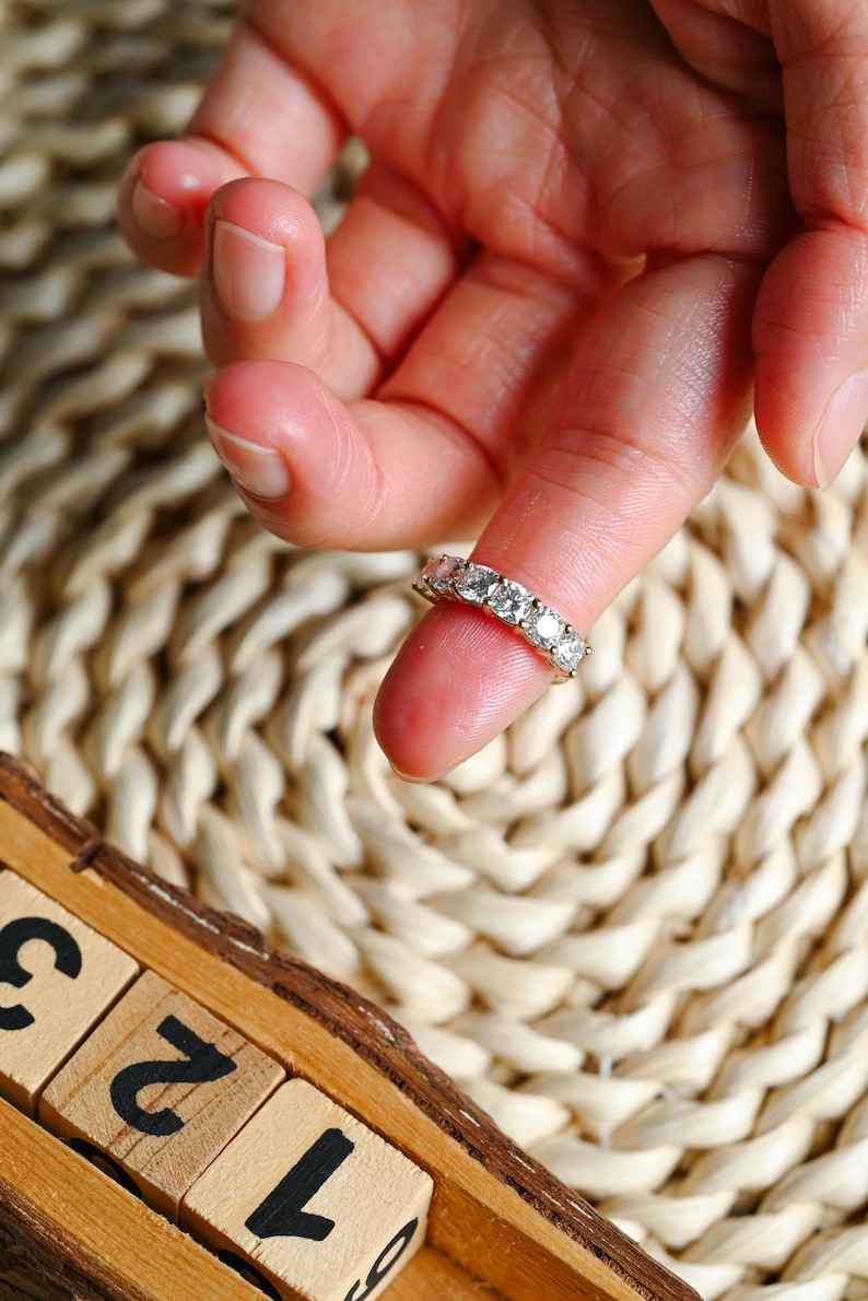 Marquise Cut Cluster Styled Lab Grown Wedding Band