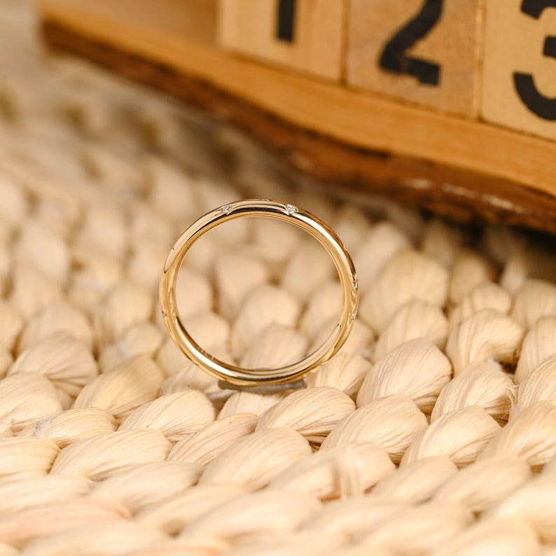Marquise Cut Cluster Styled Lab Grown Wedding Band