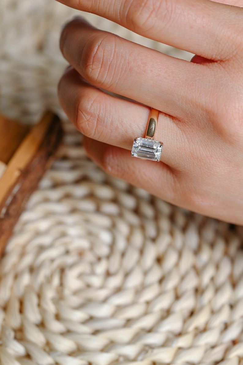 Marquise Cut Cluster Styled Lab Grown Diamond Engagement Ring