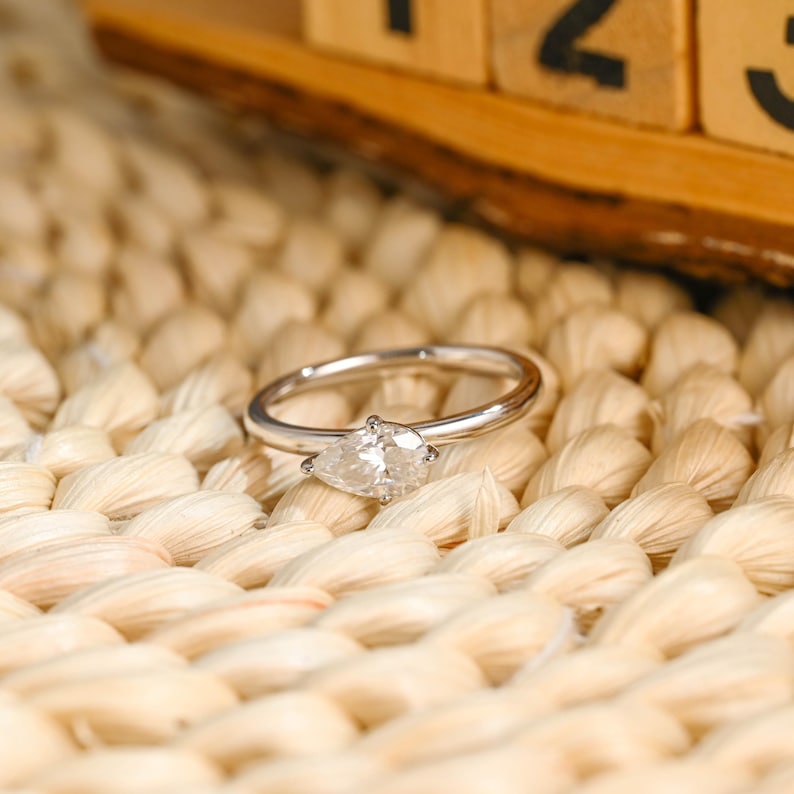 Marquise Cut Cluster Styled Lab Grown Diamond Engagement Ring