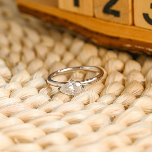 Marquise Cut Cluster Styled Lab Grown Diamond Engagement Ring