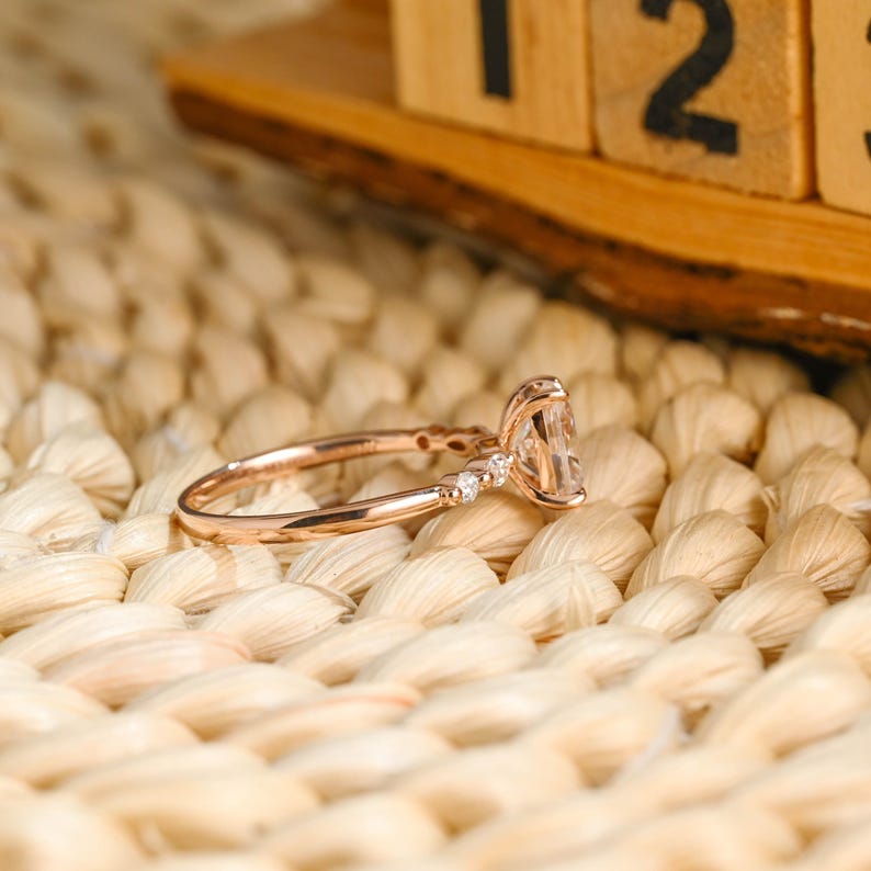 Marquise Cut Cluster Styled Lab Grown Diamond Engagement Ring