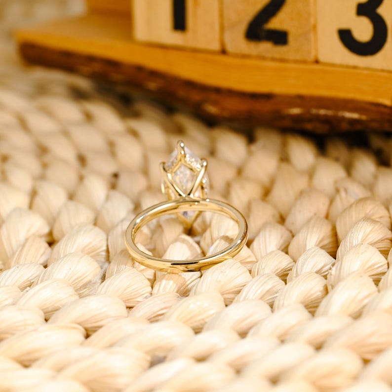 Marquise Cut Cluster Styled Lab Grown Diamond Engagement Ring
