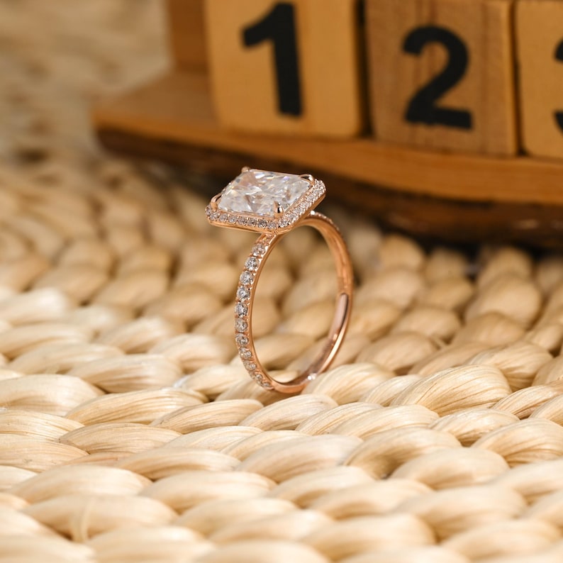 Marquise Cut Cluster Styled Lab Grown Diamond Engagement Ring