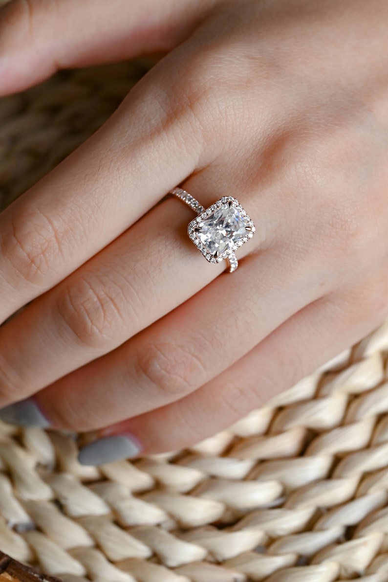 Marquise Cut Cluster Styled Lab Grown Diamond Engagement Ring