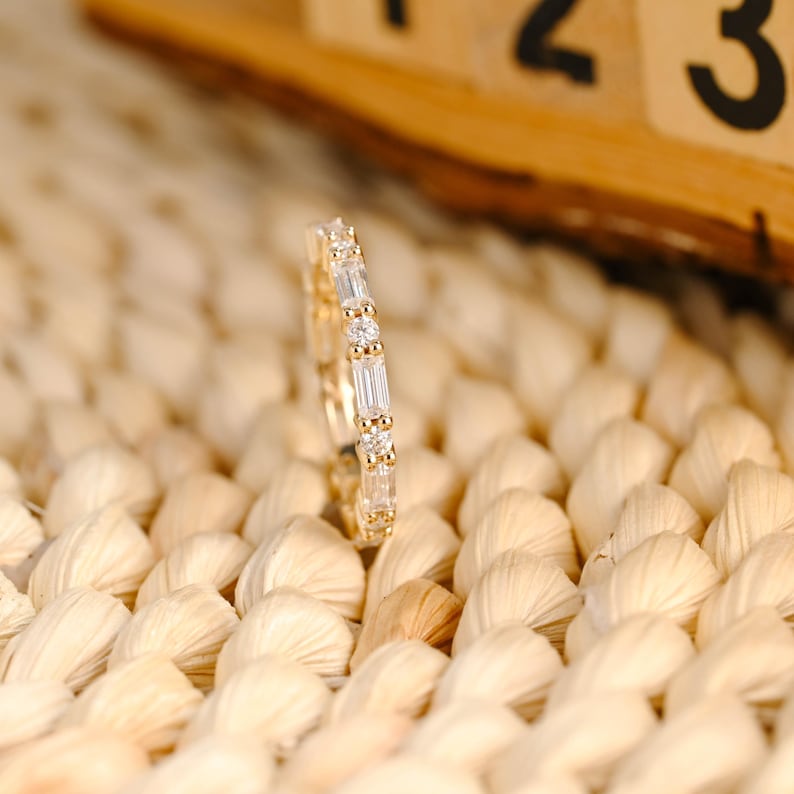 Marquise Cut Cluster Styled Lab Grown Wedding Band