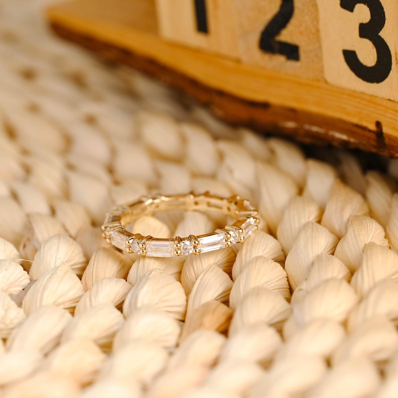 Marquise Cut Cluster Styled Lab Grown Wedding Band
