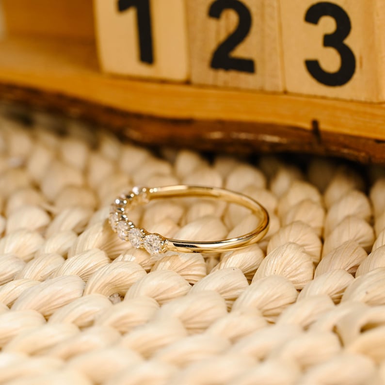 Marquise Cut Cluster Styled Lab Grown Wedding Band
