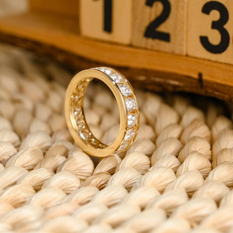 Marquise Cut Cluster Styled Lab Grown Wedding Band