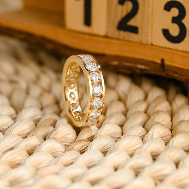 Marquise Cut Cluster Styled Lab Grown Wedding Band