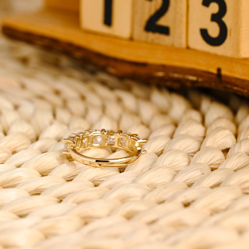 Marquise Cut Cluster Styled Lab Grown Wedding Band