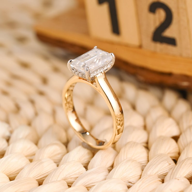 Marquise Cut Cluster Styled Lab Grown Diamond Engagement Ring