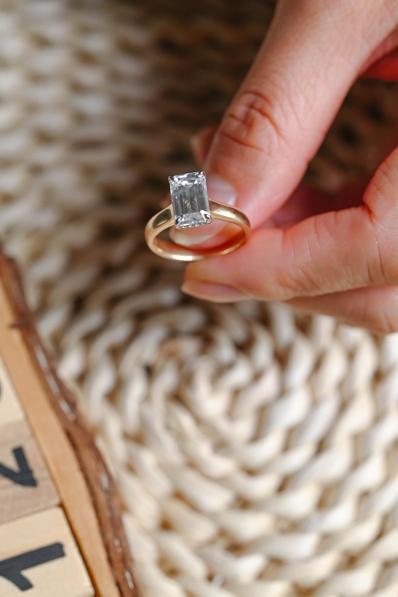 Marquise Cut Cluster Styled Lab Grown Diamond Engagement Ring